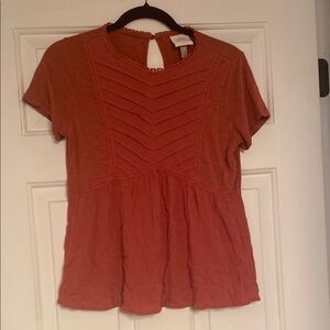 Knox Rose Terracotta Short Sleeve Blouse